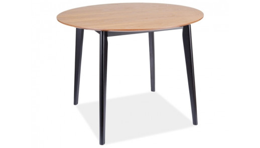 STÓŁ TACOMA DĄB/CZARNY FI 100